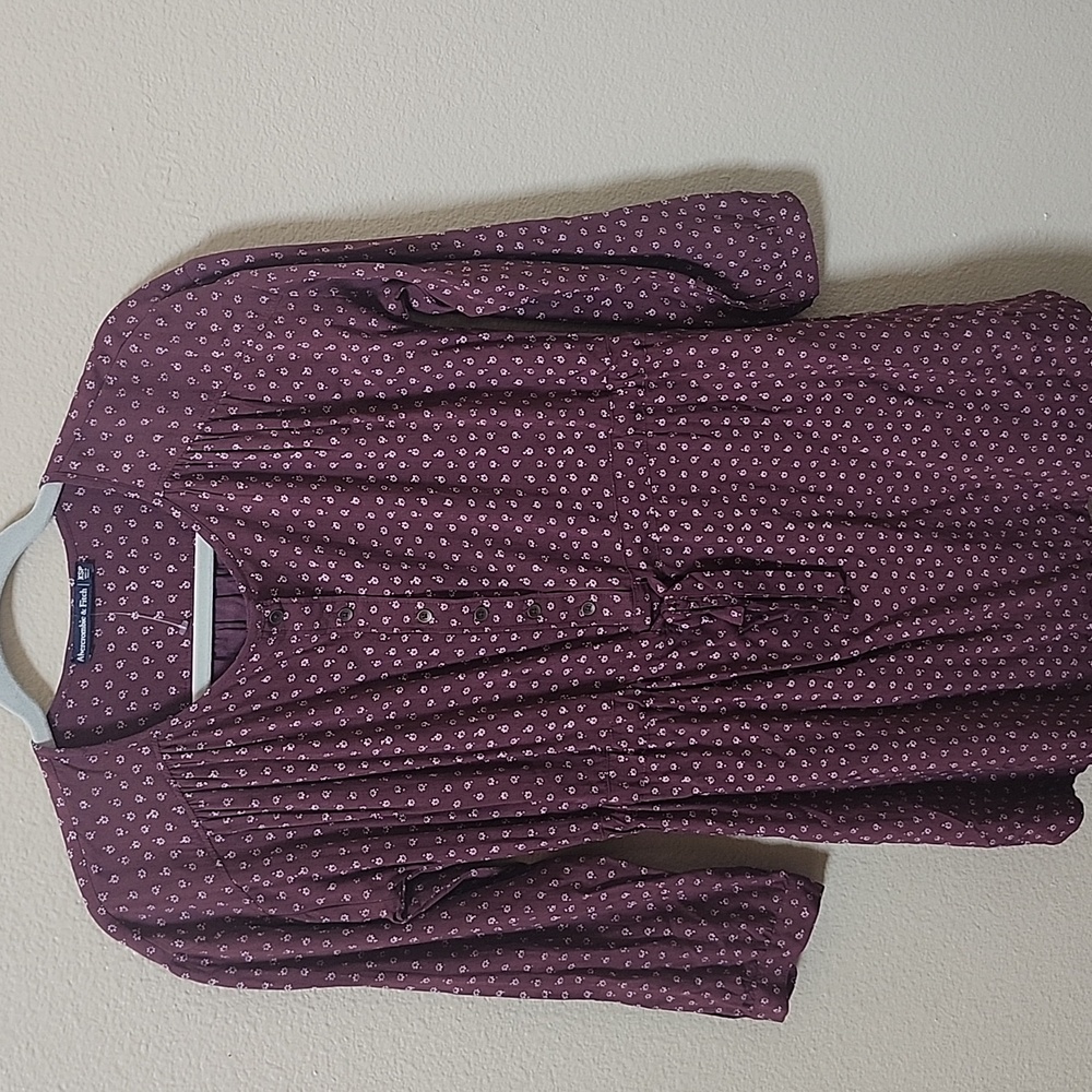 Abercrombie & Fitch mini dress burgundy and white size XSP